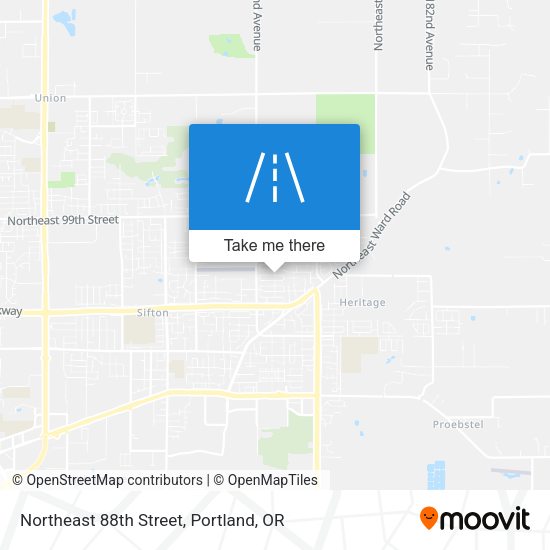 Northeast 88th Street map
