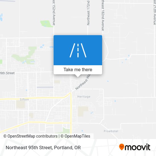 Northeast 95th Street map