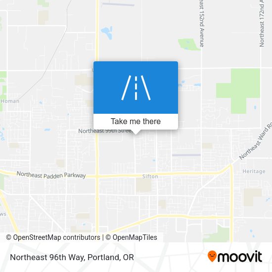 Northeast 96th Way map