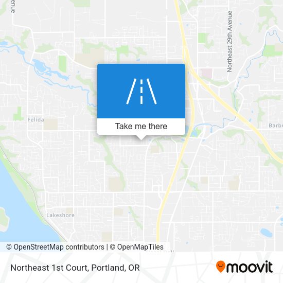 Northeast 1st Court map