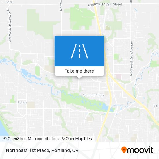 Northeast 1st Place map