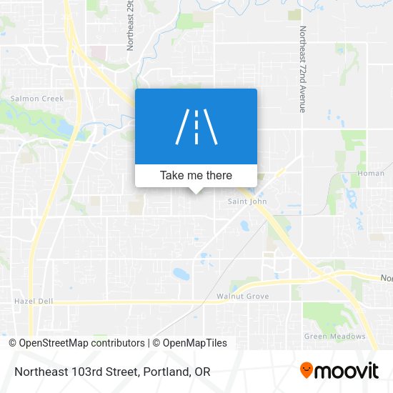 Northeast 103rd Street map
