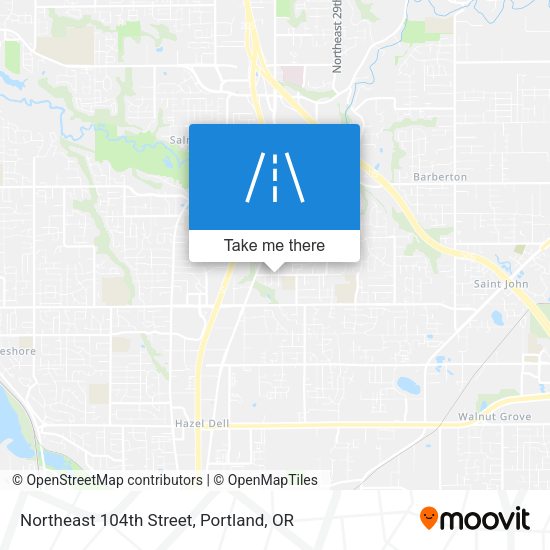 Northeast 104th Street map