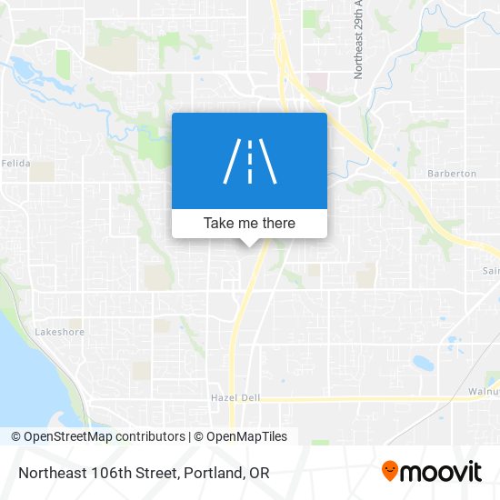 Northeast 106th Street map