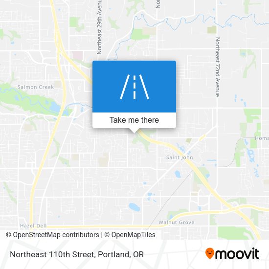 Northeast 110th Street map