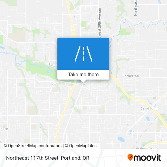 Northeast 117th Street map
