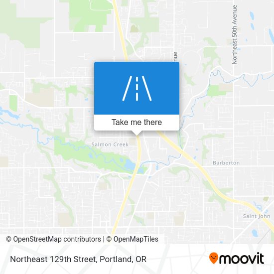 Northeast 129th Street map