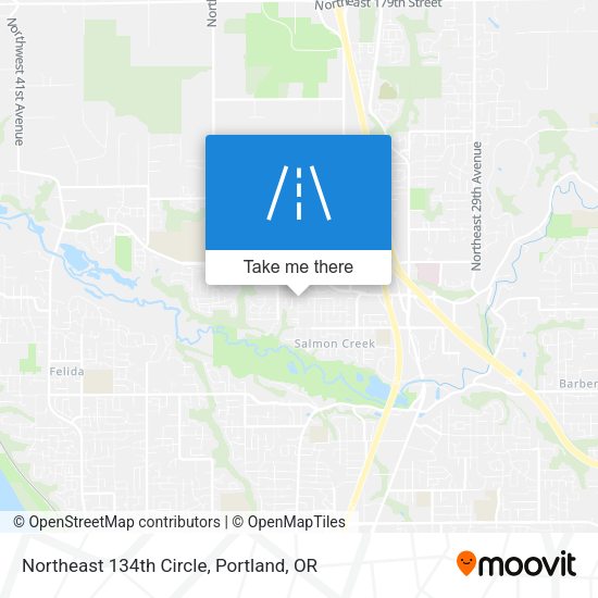 Northeast 134th Circle map