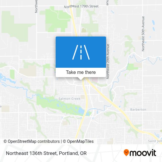 Northeast 136th Street map