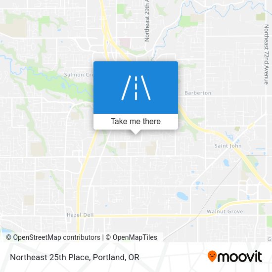 Northeast 25th Place map