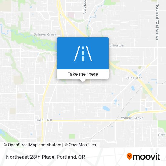 Northeast 28th Place map
