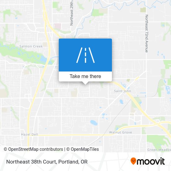 Northeast 38th Court map