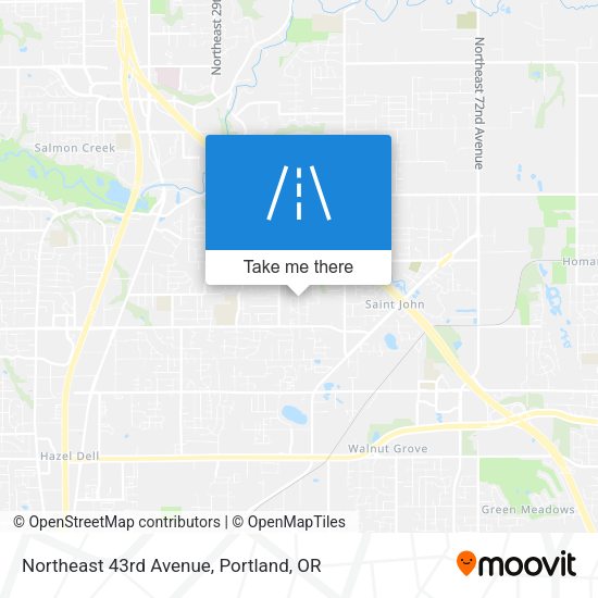 Northeast 43rd Avenue map