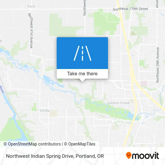 Northwest Indian Spring Drive map