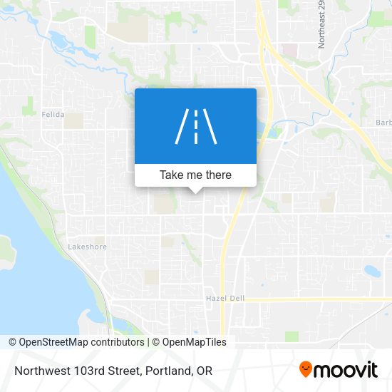 Northwest 103rd Street map
