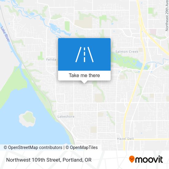 Northwest 109th Street map