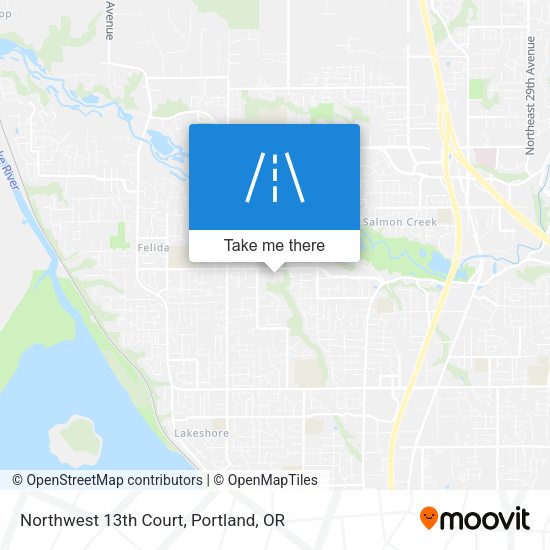 Northwest 13th Court map