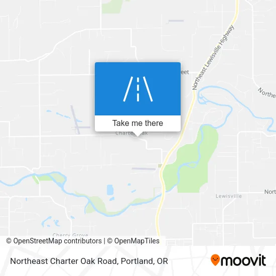 Northeast Charter Oak Road map