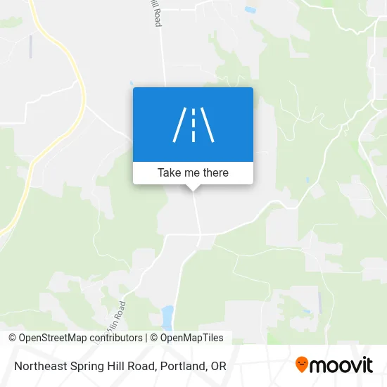 Northeast Spring Hill Road map