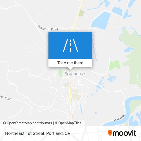 Northeast 1st Street map