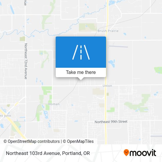 Northeast 103rd Avenue map