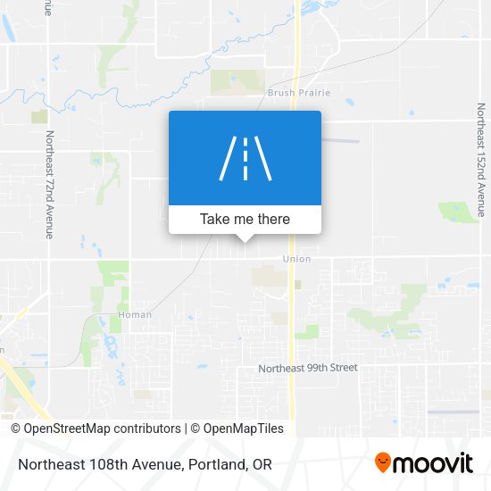 Northeast 108th Avenue map