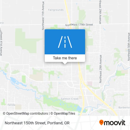 Northeast 150th Street map
