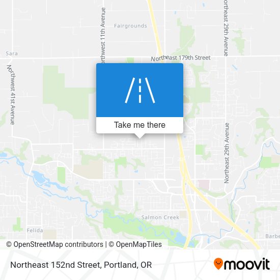 Northeast 152nd Street map