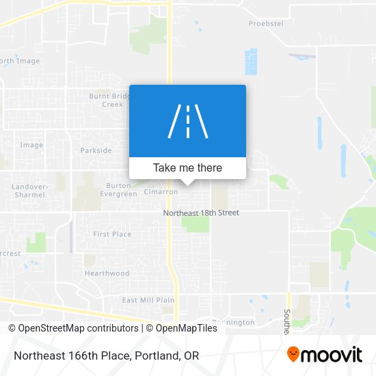 Northeast 166th Place map