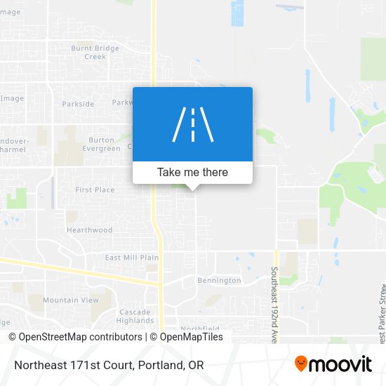 Northeast 171st Court map
