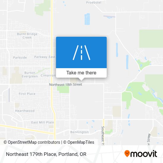 Northeast 179th Place map