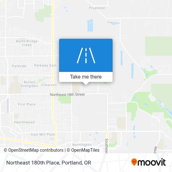 Northeast 180th Place map