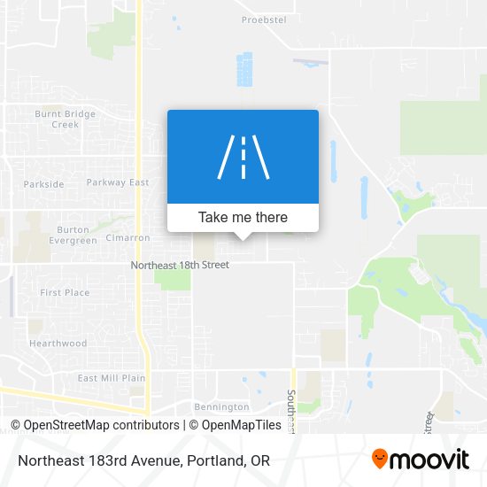 Northeast 183rd Avenue map