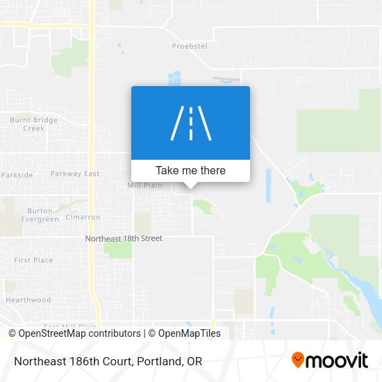 Northeast 186th Court map