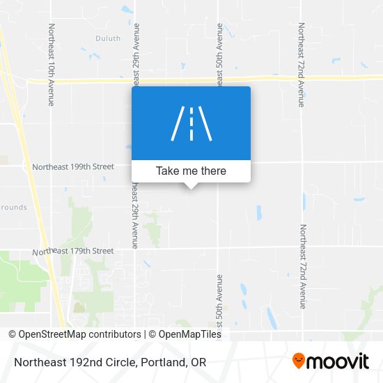 Northeast 192nd Circle map