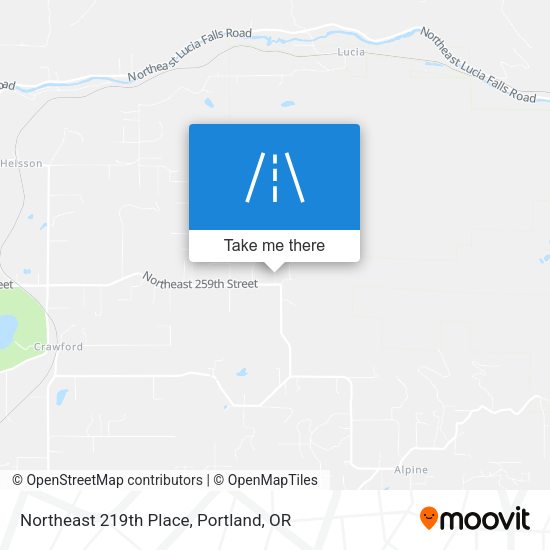 Northeast 219th Place map