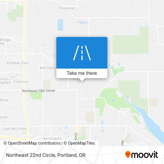 Northeast 22nd Circle map