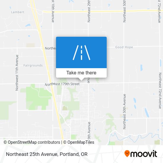 Northeast 25th Avenue map
