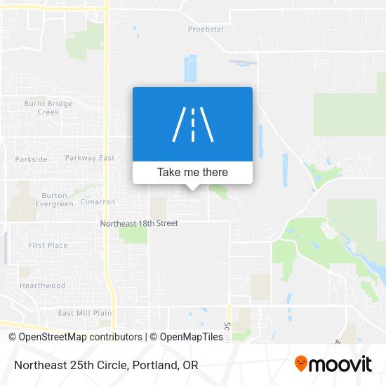 Northeast 25th Circle map