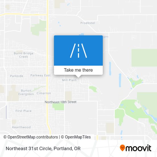 Northeast 31st Circle map