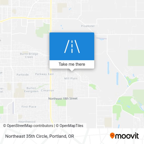 Northeast 35th Circle map