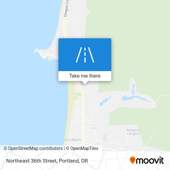 Northeast 36th Street map