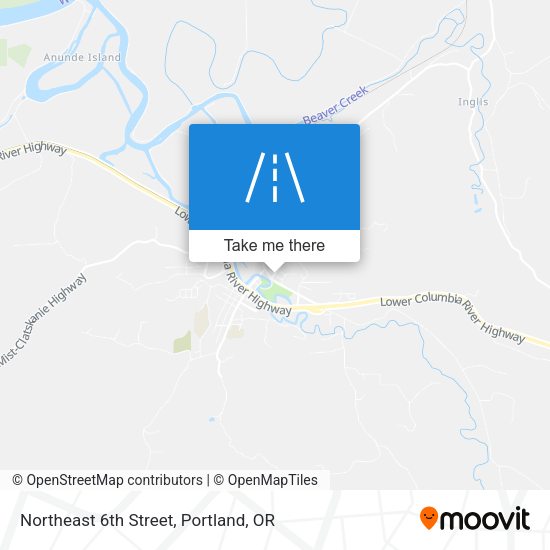 Northeast 6th Street map