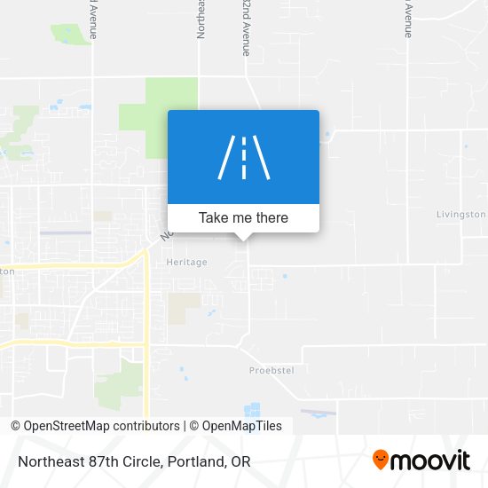 Northeast 87th Circle map