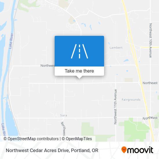 Mapa de Northwest Cedar Acres Drive