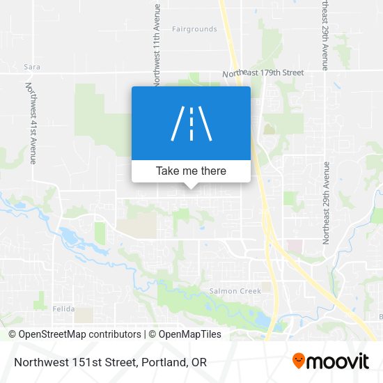 Northwest 151st Street map