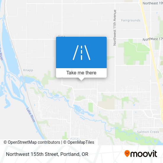 Northwest 155th Street map