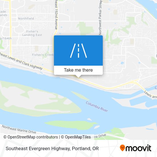 Southeast Evergreen Highway map