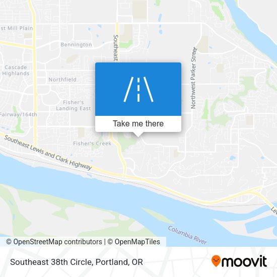 Southeast 38th Circle map