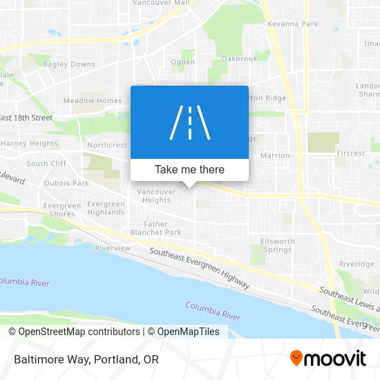 Baltimore Way map
